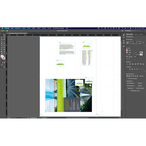 Reinzeichnung und Vorstufe: PDF Montage am Desktop